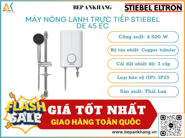 Máy nước nóng trực tiếp Stiebel Eltron 4500W DE 45 EC - Nhập khẩu Thái Lan